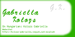 gabriella kolozs business card